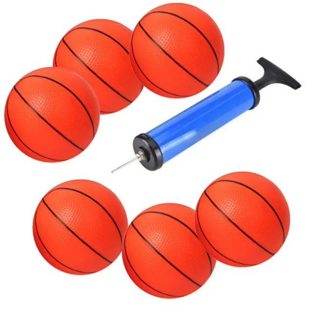 Ensemble de mini basket-ball gonflable pack de 6 balles et pompe pour jeux d'int