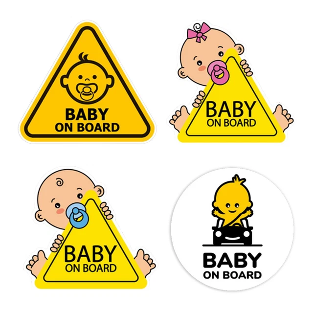 Baby On Board Sicherheits-Autofenster-Saugnapf, gelbes Warnschild-Zubehör