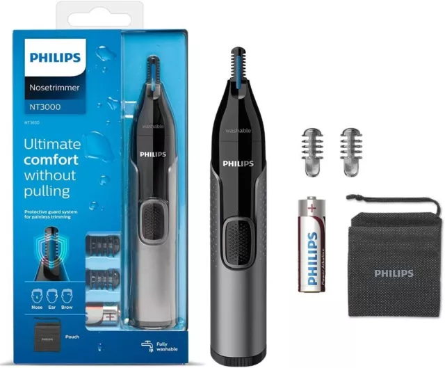 Philips Nose Hair Trimmer Series 3000 Nose Ear and Eyebrow Trimmer Showerproof