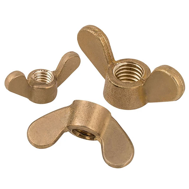 Brass Butterfly Wing Nuts M3 M4 M5 M6 M8 M10 M12 Hand Tighten Thumb Nuts GB62