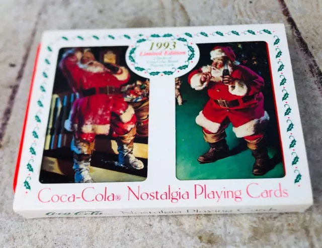 vtg coca cola nostagia playing cards in tin sealed new
