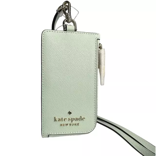 Kate Spade Staci ID Card Case Lanyard Crystal Blue