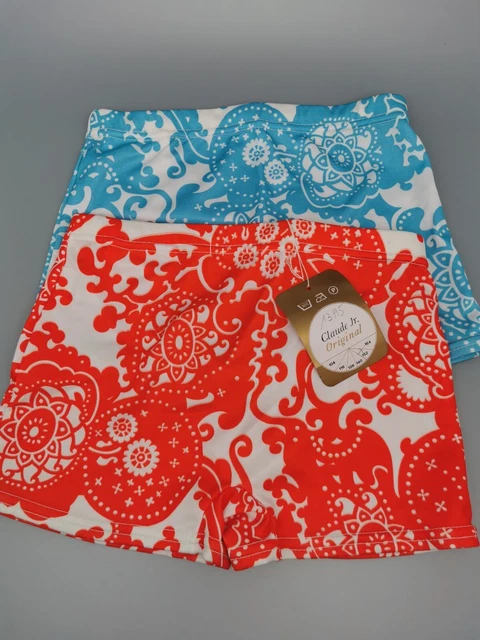 Costumi da bagno originali Claude anni '70 pantaloncini bauli da bagno taglia 152 vintage motivo NOS