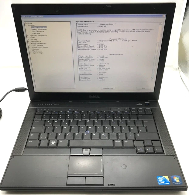 DELL Latitude E6410 (PP27LA)*Notebook *OHNE RAM & HDD*Für Ersatzteil DEFEKT#N128