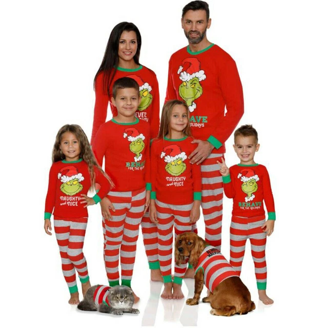 Set pigiami casual comodo per famiglie abbinati adulti bambini stampa stile Natale