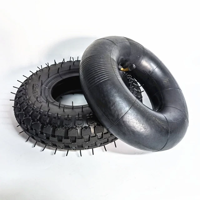 Kit pneumatici e tubi di ricambio nero 410/350 5 per motocarriola scooter