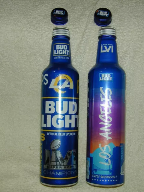 (1) Bud Light L. A. Rams Super Bowl Champs Lvi & (1)  Los Angeles Superbowl  Lvi