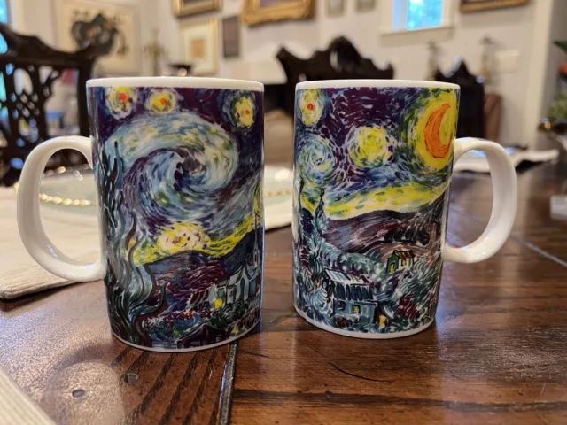 Chaleur  Master Collection Van Gogh Starry Night  2 Mugs D. Burrows