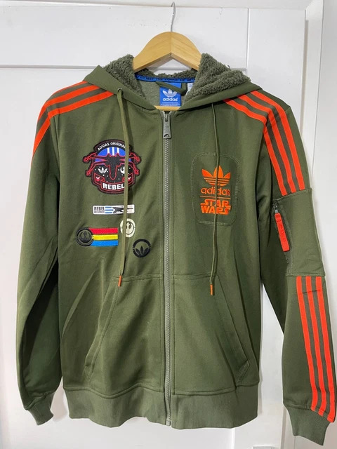 USED ADIDAS ORIGINALS Star Wars X Wing Hoodie Military Jacket Mens