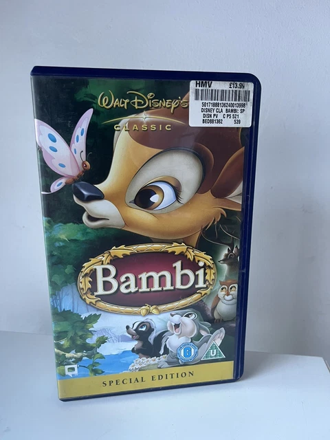 VINTAGE WALT DISNEY'S Classic ' Bambi ' Special Edition Film VHS Video ...