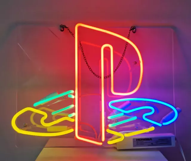PlayStation Game Zone Acrylic 17"x14" Neon Light Sign Lamp With Dimmer