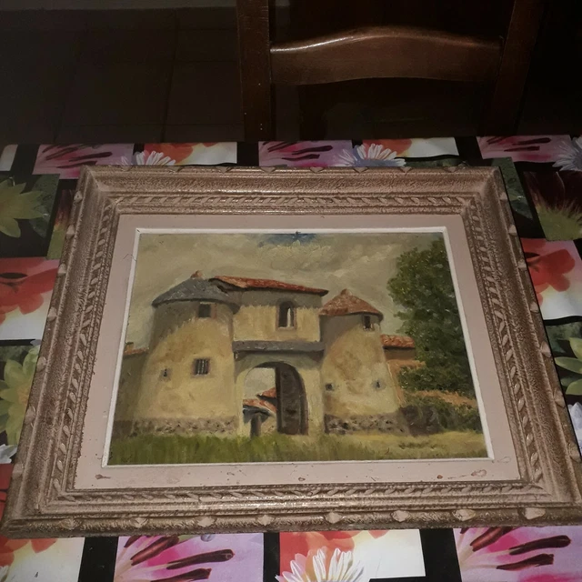 Ancien Tableau Huile Sur Toile Pas De Signature En Bon Etat Cadre Montparnasse