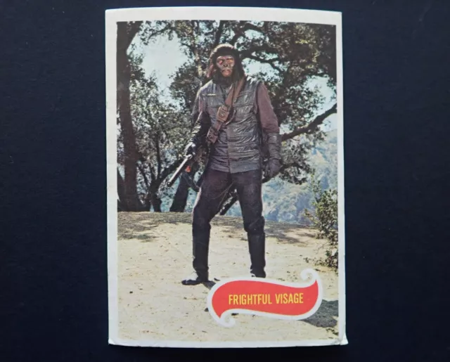 Scanlens Gum 1967 Planet Of The Apes Tv Show Trading Card # 65 Frightful Visage