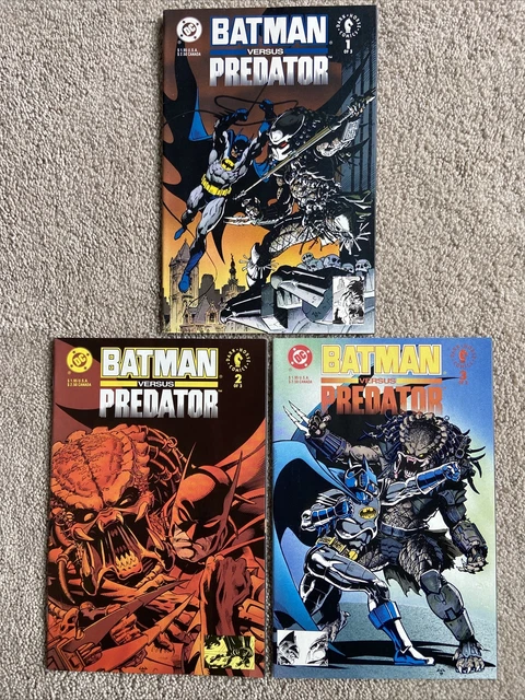 1991-1992 Batman vs Predator 1-3 Complete Set DC Dark Horse Comics High Grade