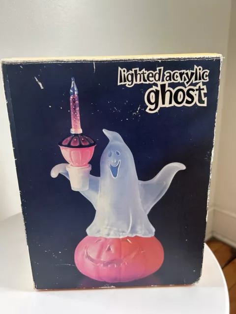 NIB JC Penny Home Lighted Acrylic Ghost Halloween