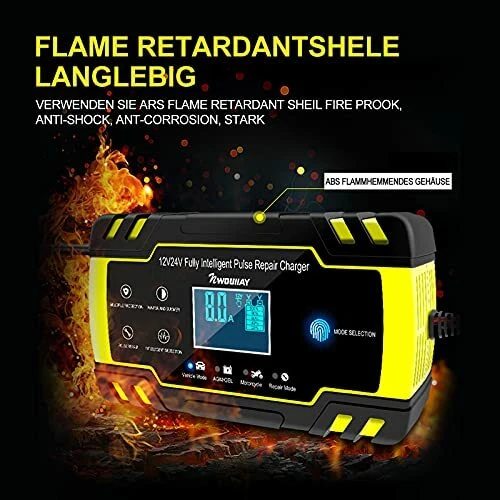 Chargeur Batterie Intelligent Portable 8A LCD Tactile Écran Réparation AUTO MOTO