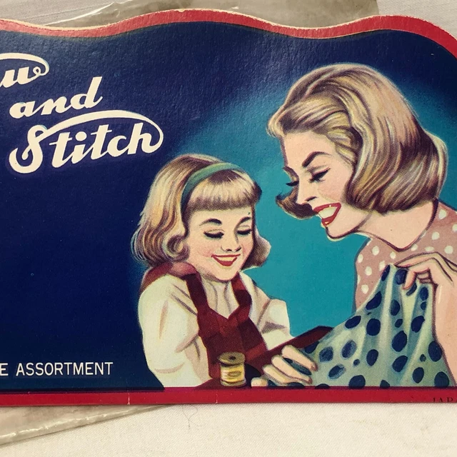 VINTAGE SEW AND Stitch Needle assortment Advertising Hand Sewing 3.50