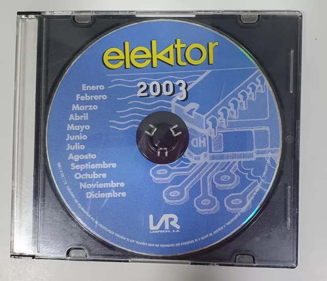 CD con las 12 revistas de electronica Elektor del año 2003 del num. 272 al 283