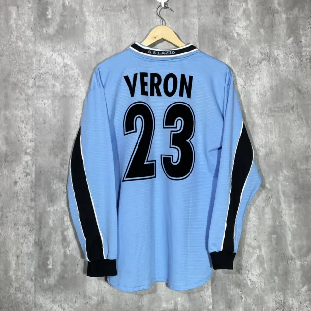 Lazio 1998-00 Home Original Shirt Veron #23 - Large