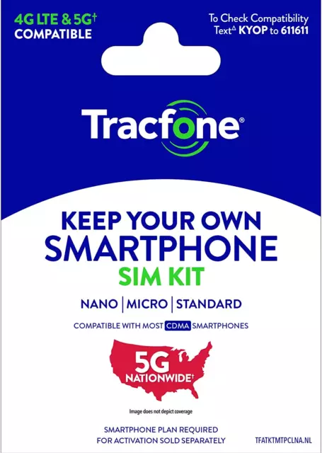 Tracfone Keep Your Own Phone CDMA Prepaid SIM Kit (Locked to Tracfone)