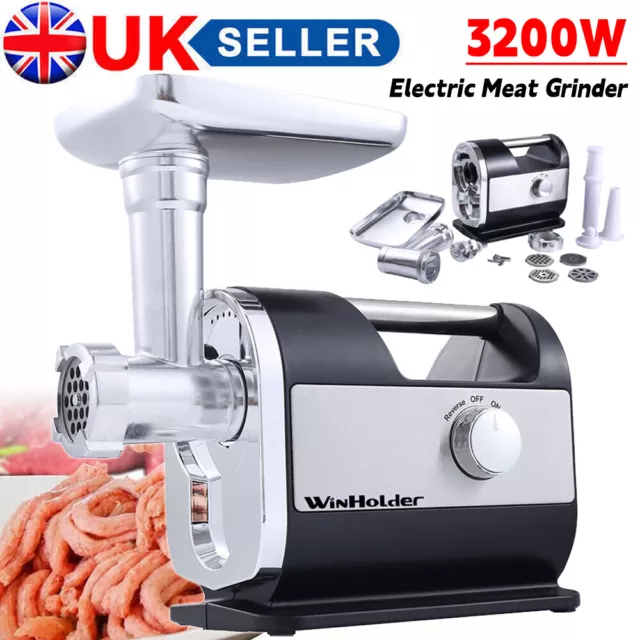 Heavy Duty 3200W Powerful Electric Meat Grinder Mincer & Sausage Maker Machine