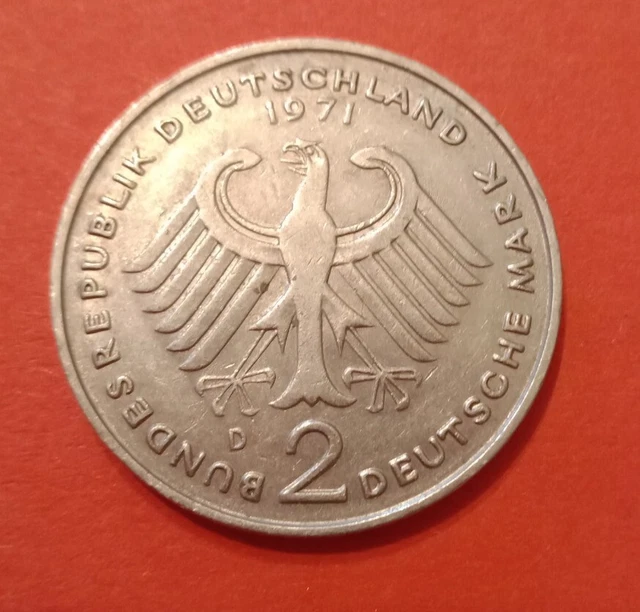 2 Deutsche Mark 1971 Germania
