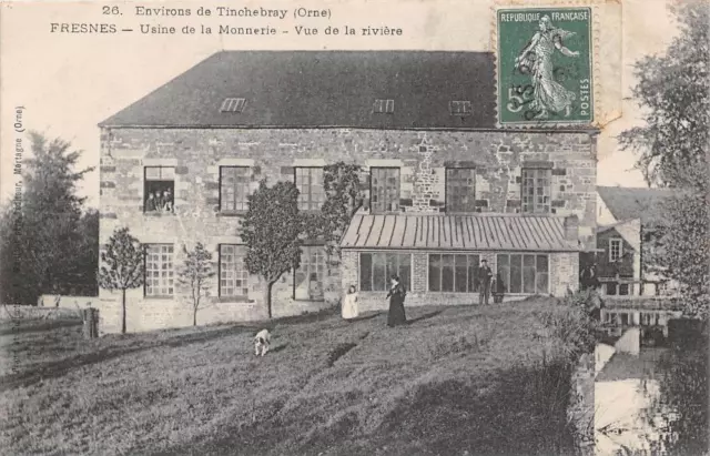 CPA 61 SURROUNDINGS TINCHEBRAY FRESNES MINT FACTORY RIVER VIEW (clich