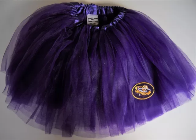 Lsu Tigers Purple Tutu With Embroidered Tiger Eye Logo (9 Months To 3 Toddler)