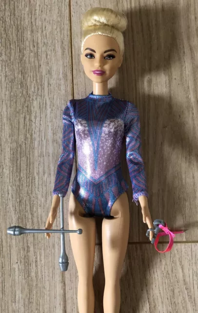 Barbie You Can Be Anything - Rhythmic Gymnast (blonde) Doll with Batons & Ribbon
