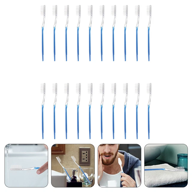50 piezas cepillo de dientes desechable cepillo de dientes de camping reciclable viajes
