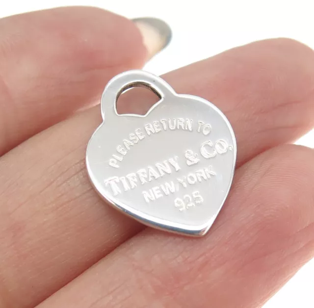 TIFFANY & CO. 925 Sterling Silver "Return to Tiffany" Heart Tag Pendant