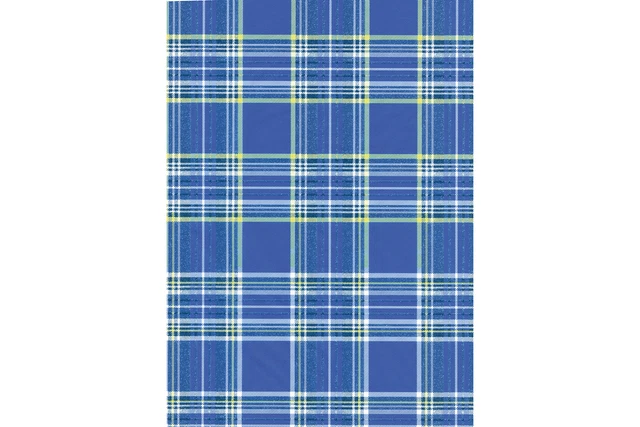 Paquete de 20 tartán azul y verde papel decopatch FDA602