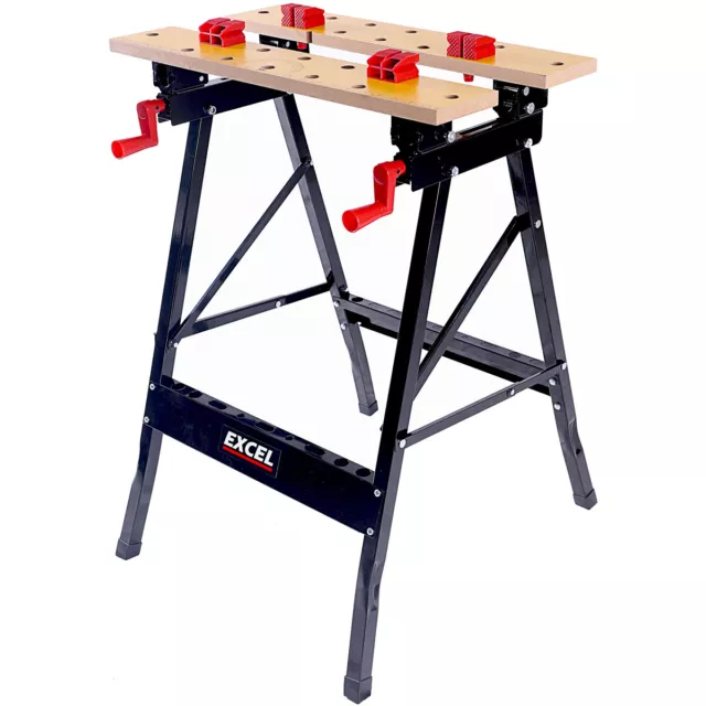 NEW Foldable Workbench Portable Work Clamping Folding Worktop Table Stand UK 2