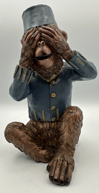 See No Evil Monkey 8” Tall (Great Condition)