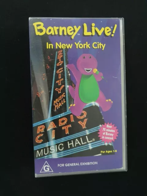BARNEY LIVE IN New York CITY VHS VIDEO PAL~ A RARE FIND~ EUR 60,26 ...