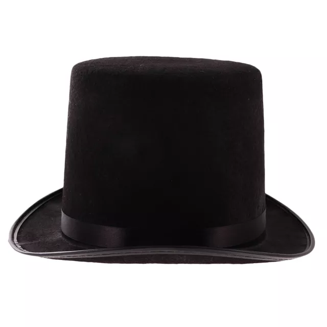 Black Tall Black Top Hat Victorian Steampunk Magician Ringmaster Cosplay 2