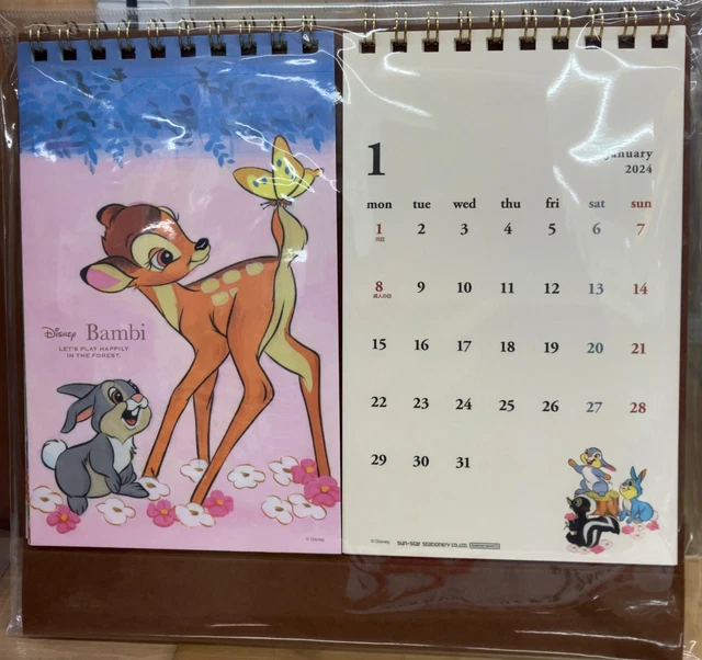 DISNEY CALENDAR DIARY 2024 Desktop Type Classic 714554 New Japan £26.54