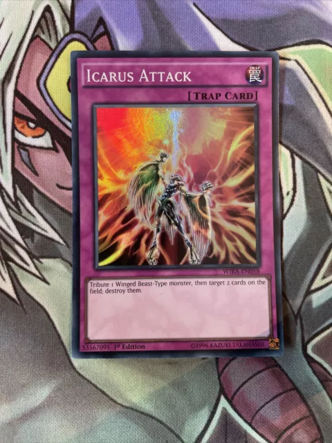 Wira-en058 Icarus Attack super seltene 1. Auflage neuwertig Yugioh Karte