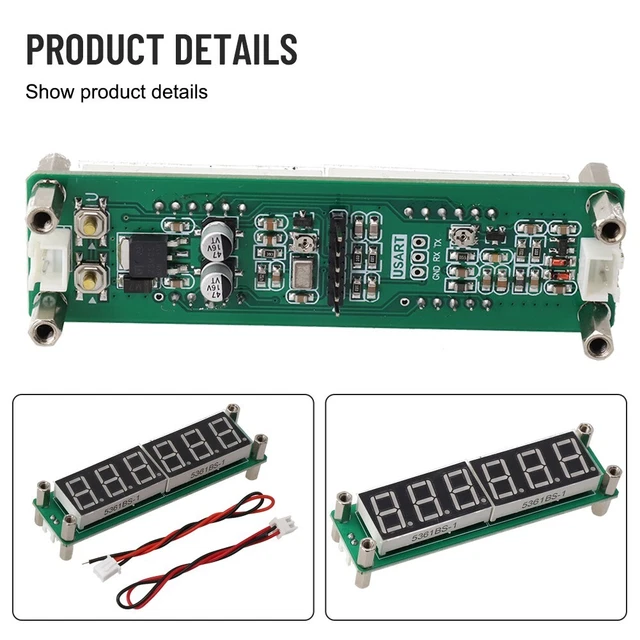 Contatore di frequenza display LED blu a 6 cifre economico 0 1 MHz~65 MHz
