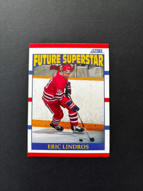 1990-91 Score " Future Superstar " ERIC LINDROS Hockey Rookie Card RC #440