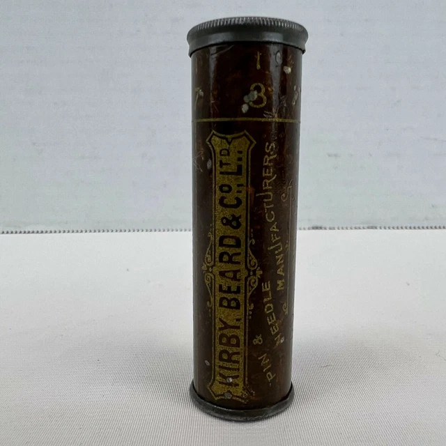 Antique Kirby Beard & Co Metal Needle Case Self Dispensing Mechanism