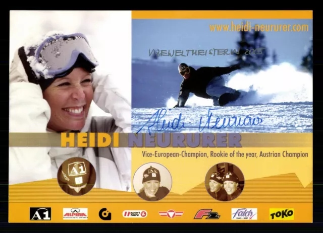Heidi Neururer Autogrammkarte Original Signiert Snowboard ## BC G 26571