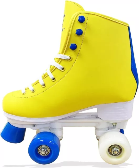 Kingdom GB Venus Quad Roller Skates Girls Womens Yellow Boots 40% OFF SALE 2