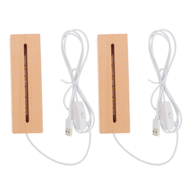 2 Pcs LED-Lichtbasis Leichte Basis Sockel Stehen Schreibtisch