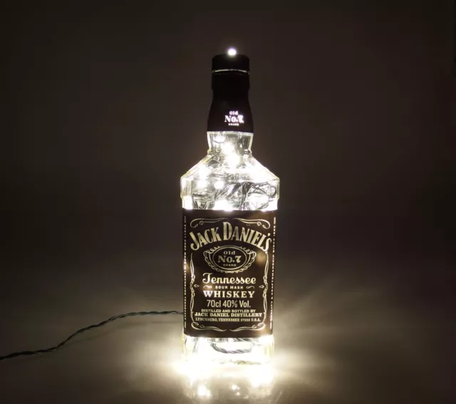 Jack Daniels - Flaschen Lampe mit 80 LEDs 220V Warm- UND Kalt-Weiß UMSCHALTBAR