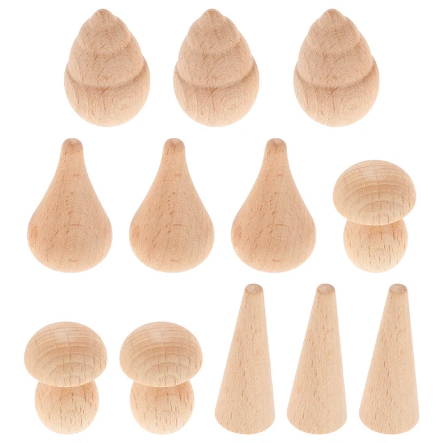 BAMBOLE PEG IN legno Figure in legno incompiute Figure fai da te pittura per EUR 7,32 - IT