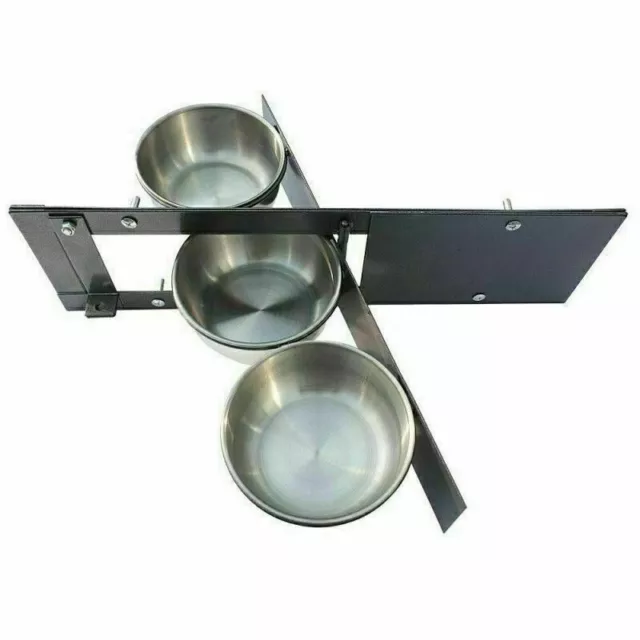 Triple 5 Inch Bowl Parrot Swing Feeder For Cage & Aviary Birds, African Grey etc