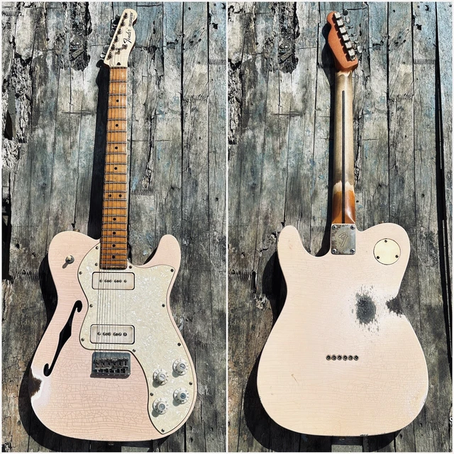 Custom One Off Fender Telecaster Thinline Shell Pink Pro Relic & Set Up + HCase