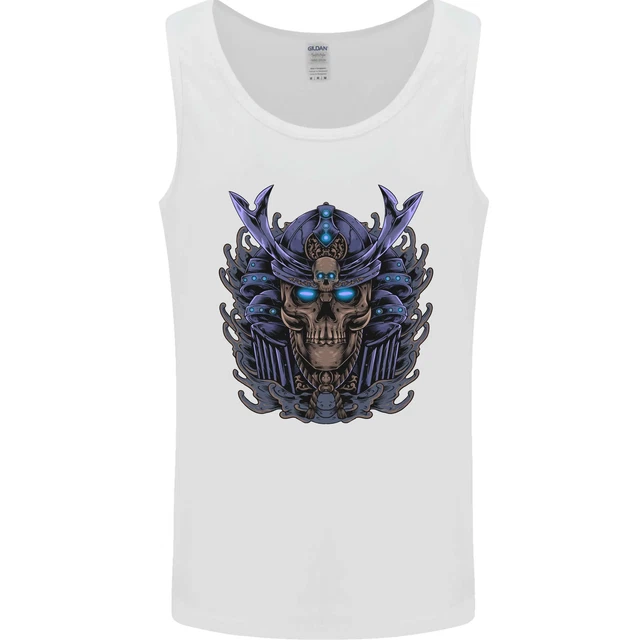 Gilet canotta da uomo Samurai Skull MMA Palestra Arti Marziali Allenamento 4
