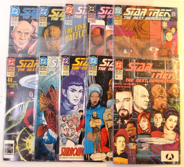 Star Trek Next Generation Lot 10 #20,21,22,23,24,25,26,27,28,29 DC 1991 Comics